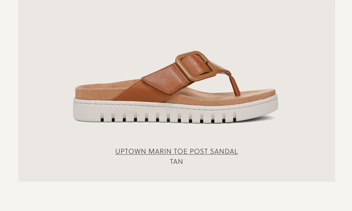 SHOP UPTOWN MARIN TOE POST SANDAL - TAN