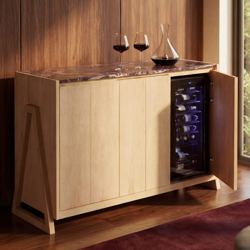 Carousel Mango Wood Sideboard with Cooling Storage Option