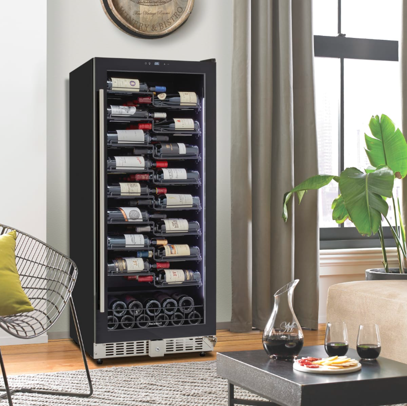 VinoView M 90 Smart Wi-Fi Wine Cellar, Frameless Glass Door