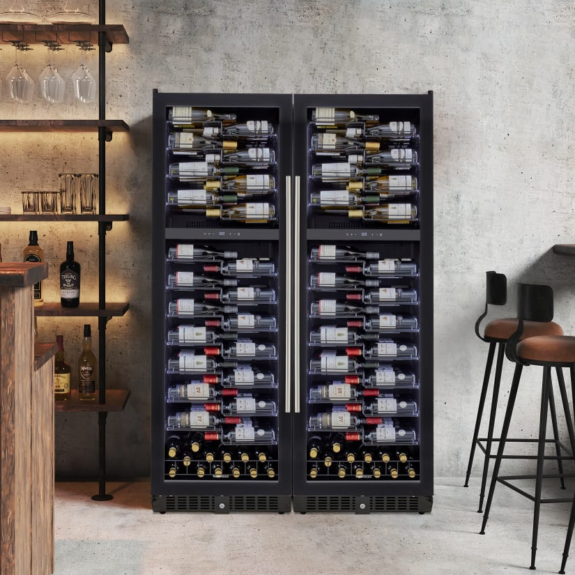 VinoView Double L 290 Smart Wi-Fi Dual Zone Wine Cellar
