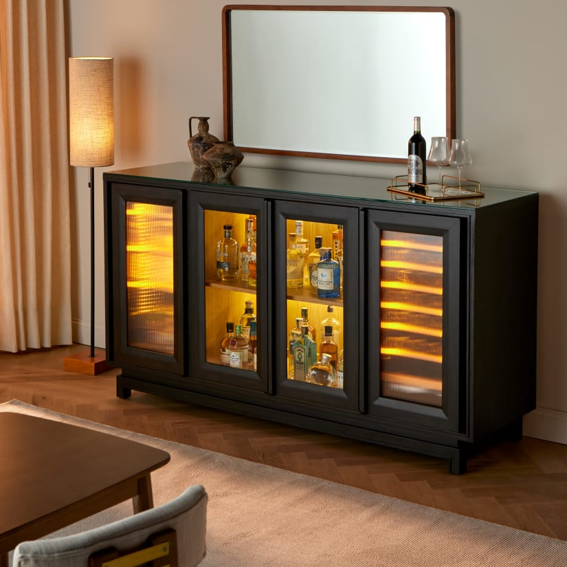 Montagny Sideboard With Integrated Wine and Beverage Refrigerators
