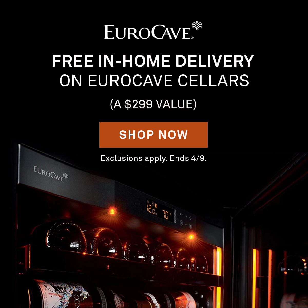 Free In-Home Delivery on all EuroCave Cellars