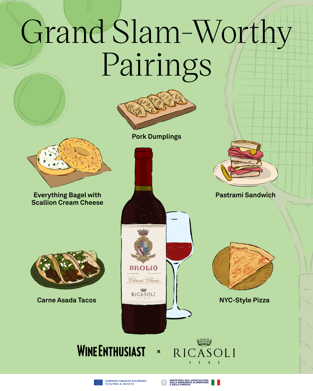 Game. Set. Pairing. 🎾🍷 