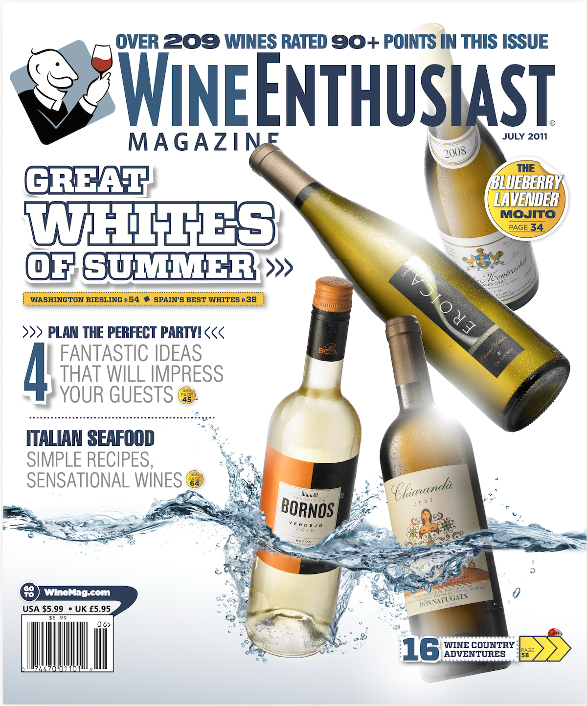 Wine Enthusiast Magazine,  July 2011