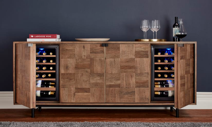 Loire American Oak Wine Credenza with Integrated Wine Coolers Loire American Oak Wine Credenza with Integrated Wine Coolers