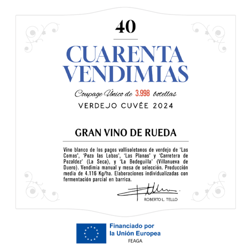 Cuatro Rayas 2024 Cuarenta Vendimias Verdejo Verdejo (Rueda), $29