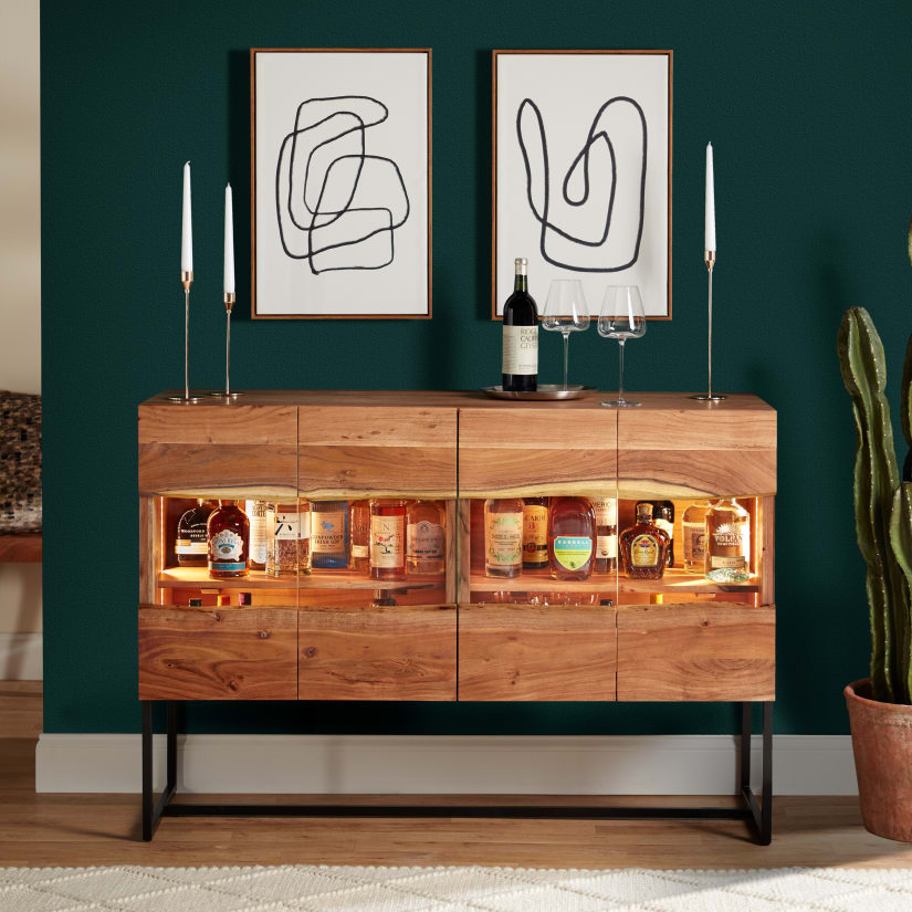 Navarra Acacia Wood Spirits Console